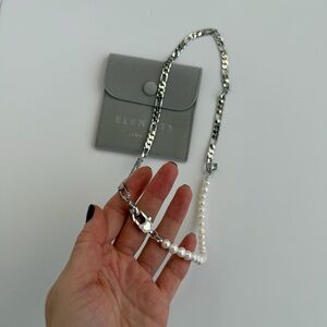 660 Pearl Necklace Silver Chain